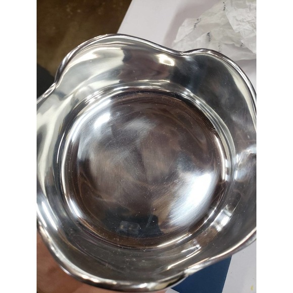 Coastal Collection‎ Sterling Bowl Silver Stainless Steel Rose Pattern Serveware - Picture 9 of 14